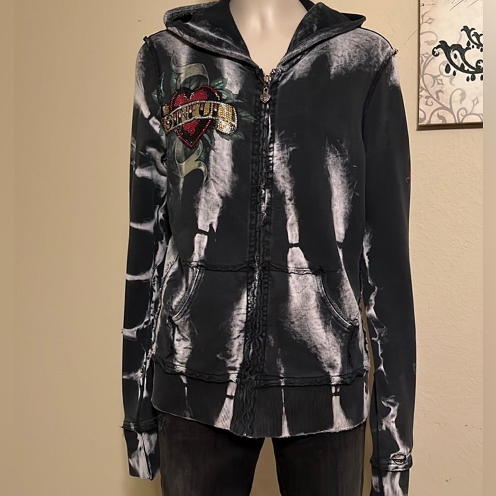 Sinful Hoodie Rhinestone Tie Dye